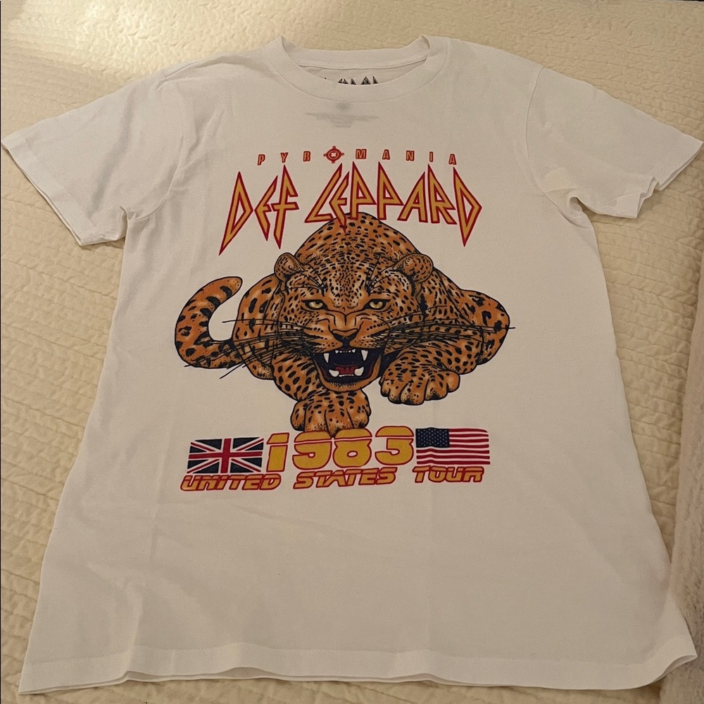 Def Leppard 1983 Tour White T-Shirt Small - Picture 3 of 7